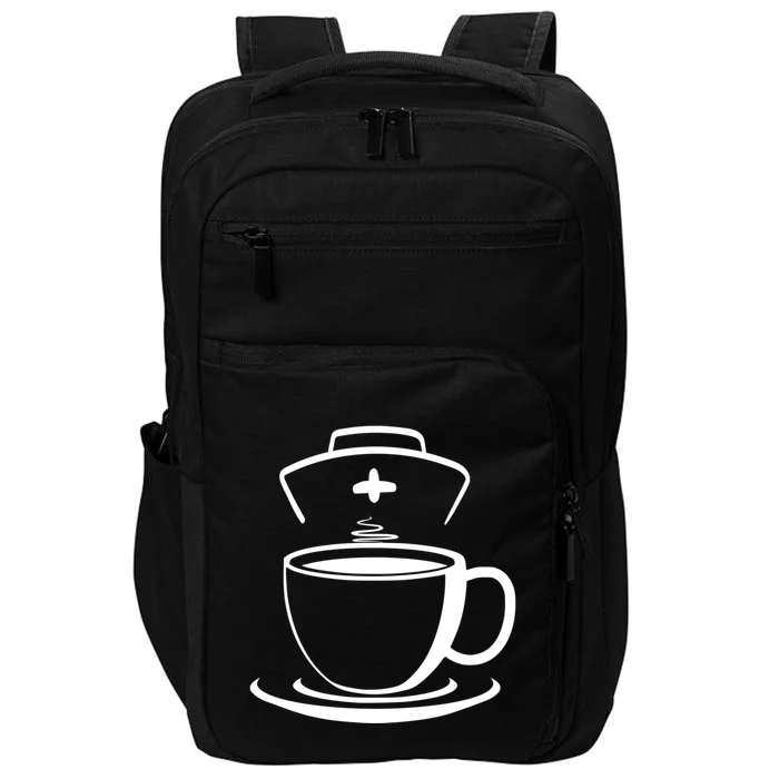 Nurse And Coffee For Nurses Who Love Coffee Cool Gift Impact Tech Backpack