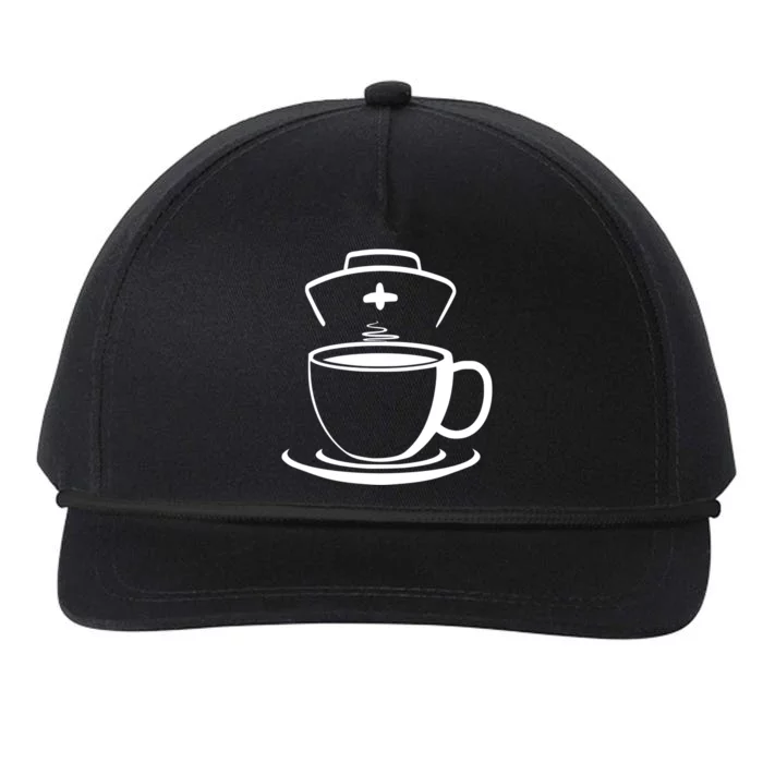 Nurse And Coffee For Nurses Who Love Coffee Cool Gift Snapback Five-Panel Rope Hat