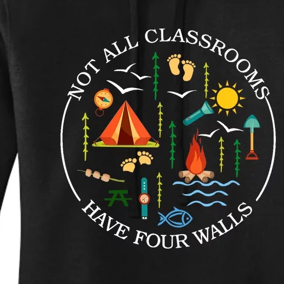 Not All Classrooms Have Four Walls Funny Gift Back To School Women's Pullover Hoodie