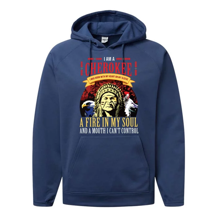 Native American Cherokee Indigenous Peoples Day Performance Fleece Hoodie