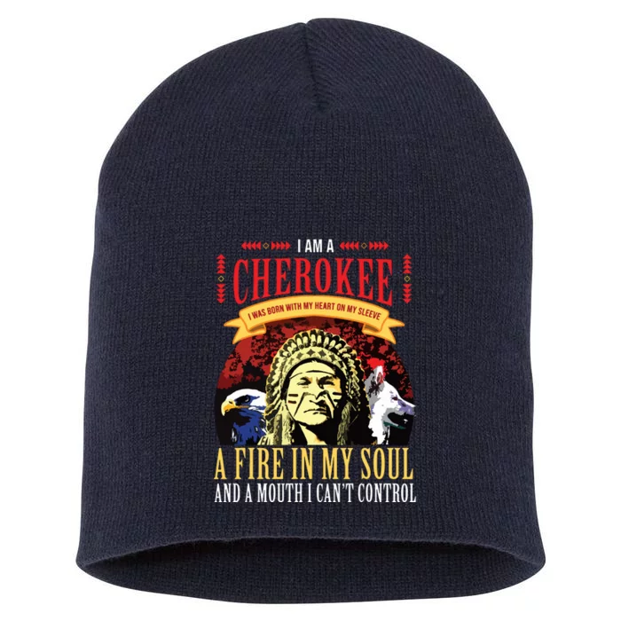 Native American Cherokee Indigenous Peoples Day Short Acrylic Beanie