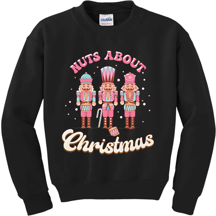 Nuts About Christmas Funny Christmas Nutcracker Kids Sweatshirt