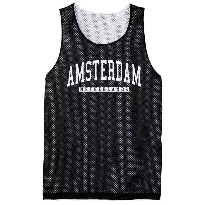 Netherlands Amsterdam City Mesh Reversible Basketball Jersey Tank