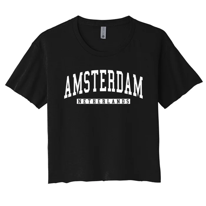 Netherlands Amsterdam City Women's Crop Top Tee