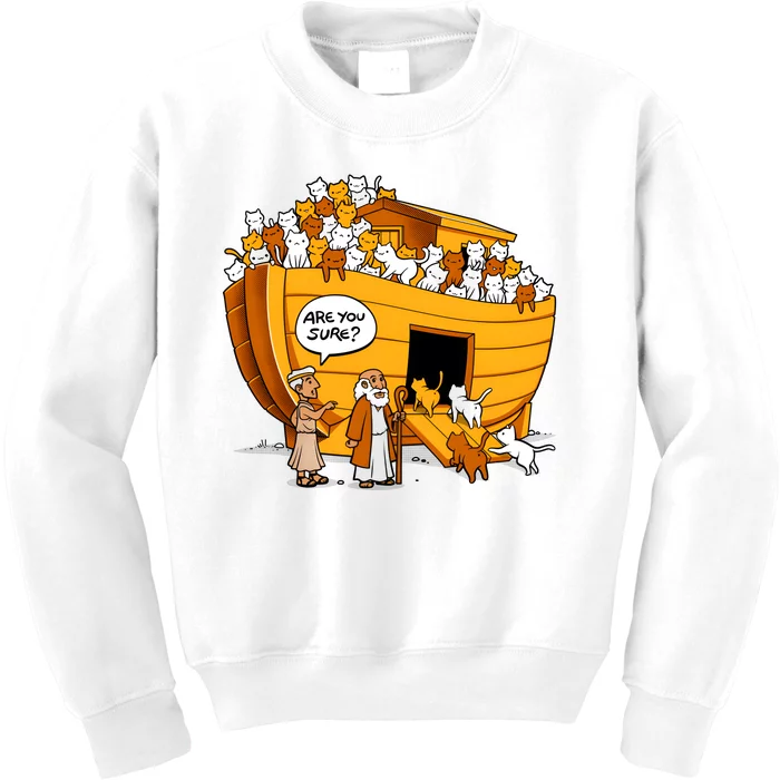 Noahs Ark Cat Kids Sweatshirt