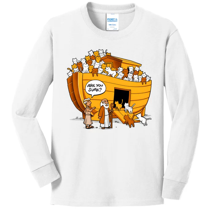 Noahs Ark Cat Kids Long Sleeve Shirt