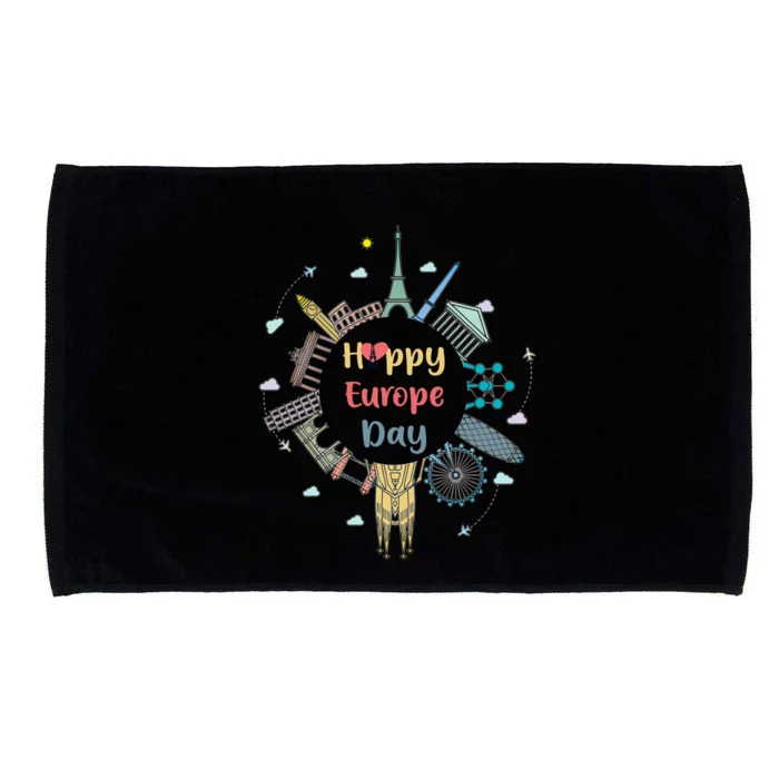 Nice And Cool Happyy Europe Day T Cute Gift Cool Gift Great Gift Microfiber Hand Towel