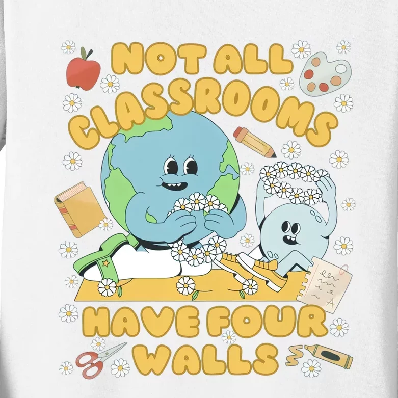 Not All Classrooms Have Four Walls Mom Homeschooling Mama Kids Long Sleeve Shirt