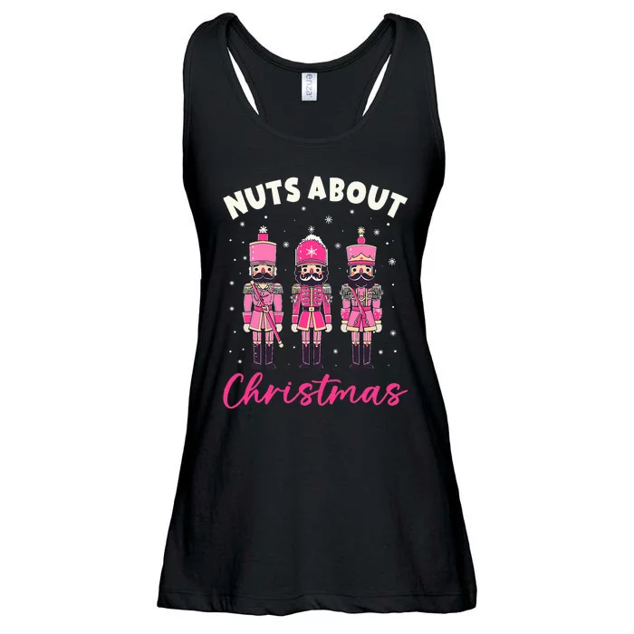 Nuts About Christmas Pink Nutcracker Christmas Squad Ladies Essential Flowy Tank