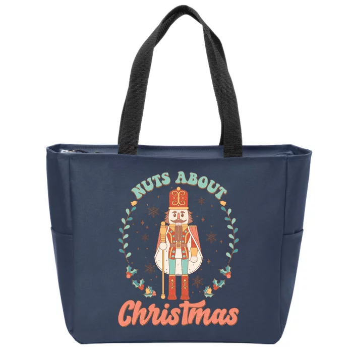 Nuts About Christmas Funny Holiday Zip Tote Bag