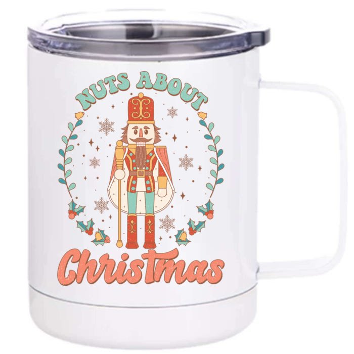 Nuts About Christmas Funny Holiday Front & Back 12oz Stainless Steel Tumbler Cup