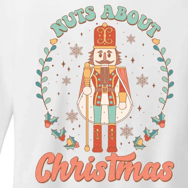 Nuts About Christmas Funny Holiday Womens CVC Long Sleeve Shirt