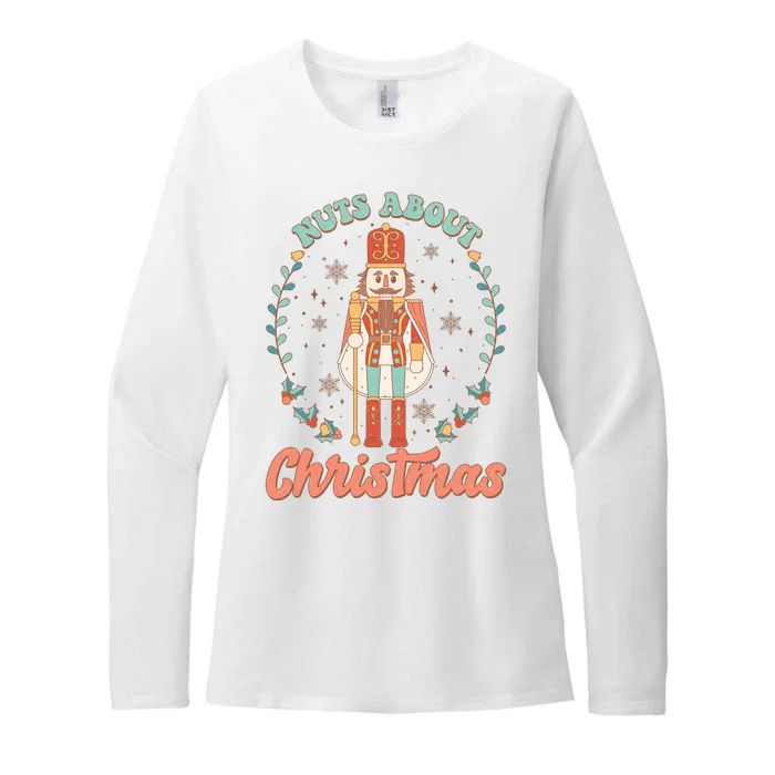 Nuts About Christmas Funny Holiday Womens CVC Long Sleeve Shirt