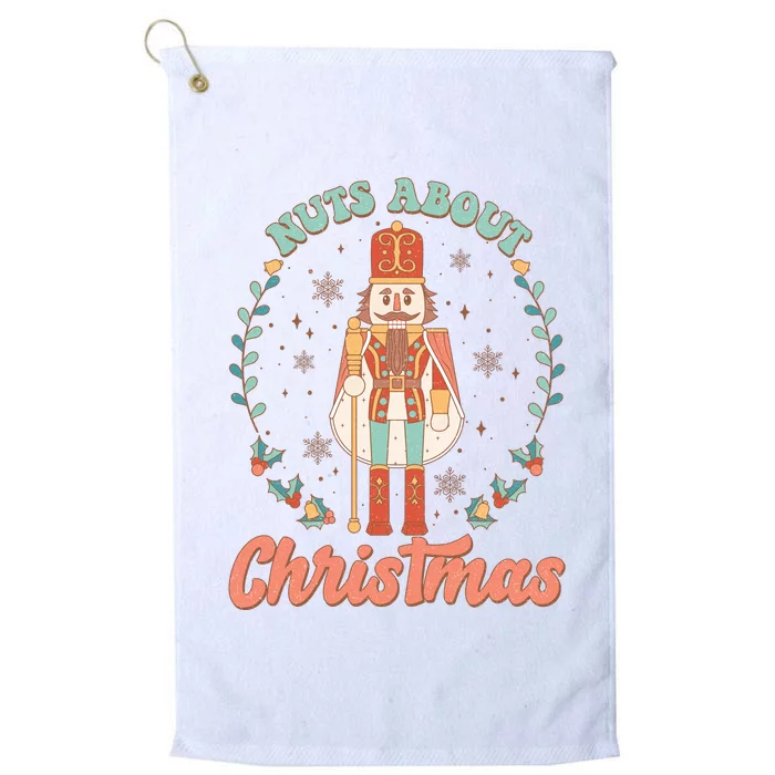 Nuts About Christmas Funny Holiday Platinum Collection Golf Towel