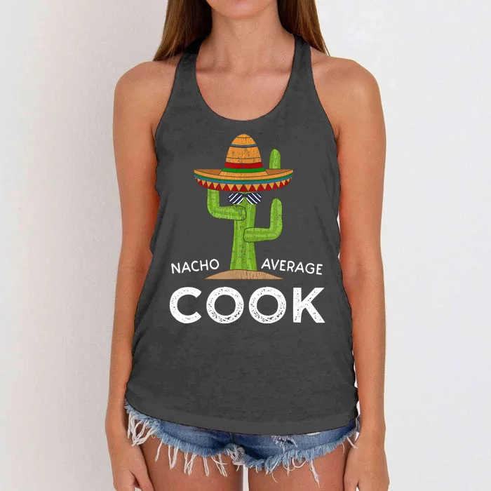 Nacho Average Cooking Lover Funny Women's Knotted Racerback Tank