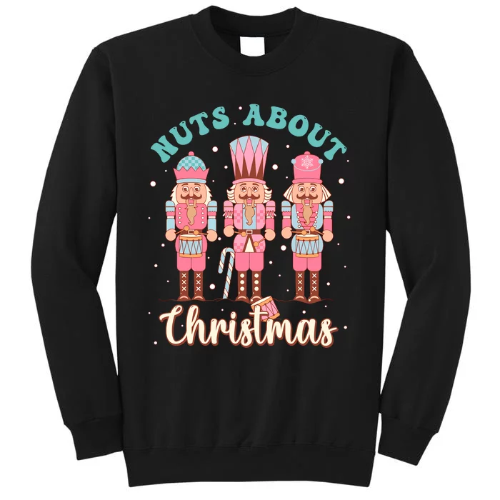 Nuts About Christmas Funny Pastel Christmas Nutcracker Doll Tall Sweatshirt