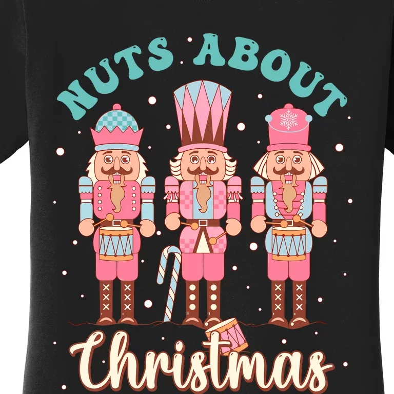 Nuts About Christmas Funny Pastel Christmas Nutcracker Doll Women's T-Shirt