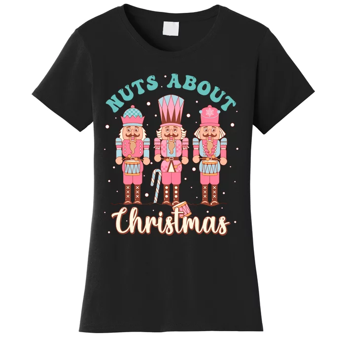 Nuts About Christmas Funny Pastel Christmas Nutcracker Doll Women's T-Shirt