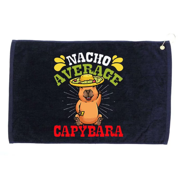 Nacho Average Capybara Cinco De Mayo Grommeted Golf Towel