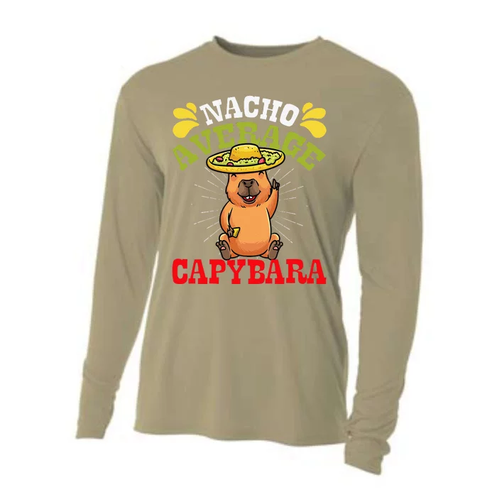 Nacho Average Capybara Cinco De Mayo Cooling Performance Long Sleeve Crew