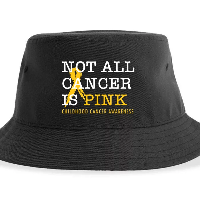 Not All Cancer Is Childhood Cancer Awareness Sustainable Bucket Hat