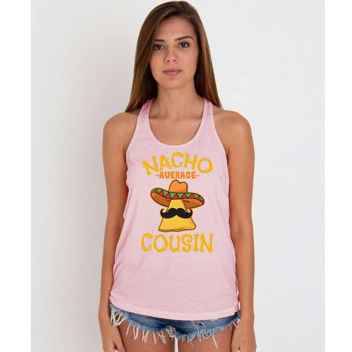 Nacho Average Cousin Mexican Dish Cuz Cinco De Mayo Gift Women's Knotted Racerback Tank