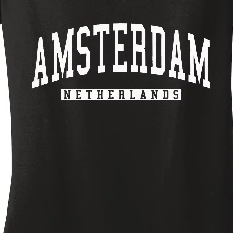 Netherlands Amsterdam City Women's V-Neck T-Shirt