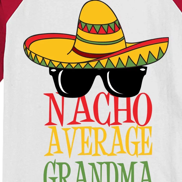 Nacho Average Grandma Kids Colorblock Raglan Jersey