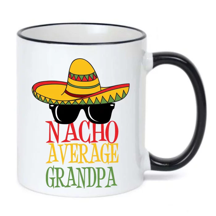 Nacho Average Grandpa Black Color Changing Mug