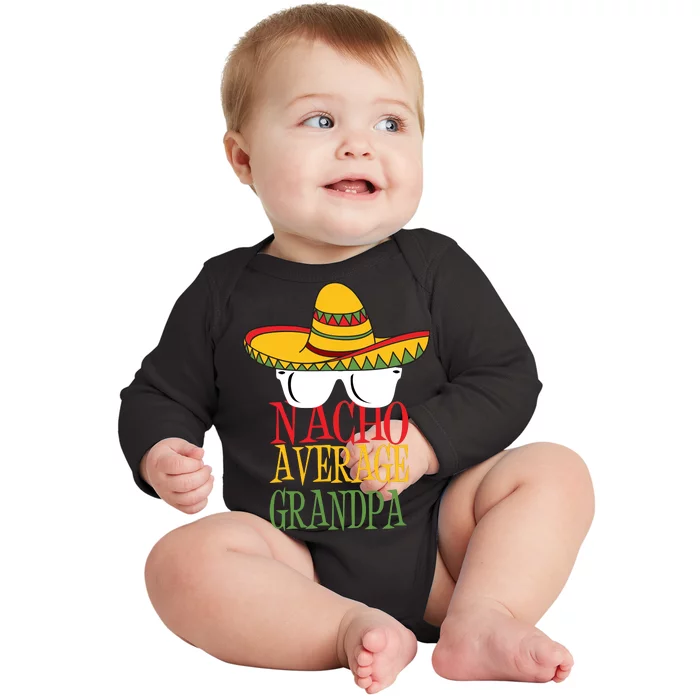 Nacho Average Grandpa Baby Long Sleeve Bodysuit