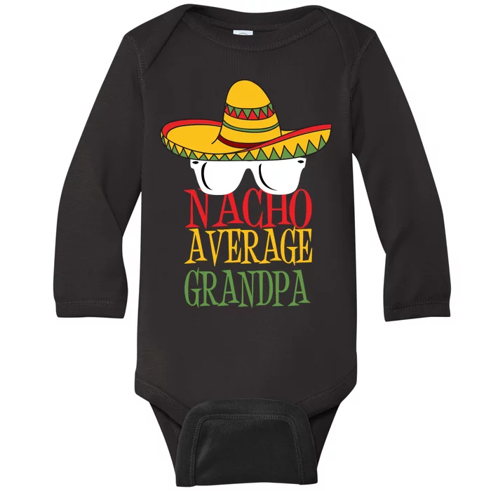 Nacho Average Grandpa Baby Long Sleeve Bodysuit