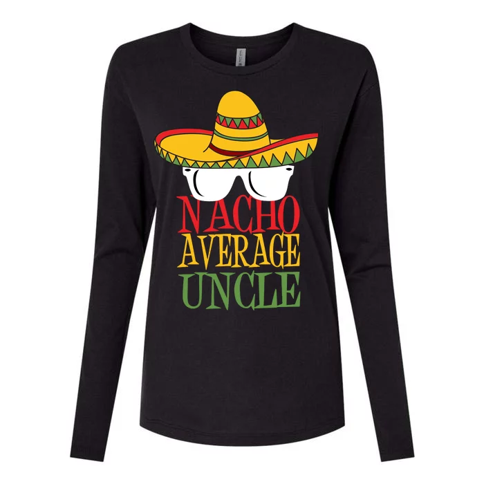 Nacho Average Uncle Womens Cotton Relaxed Long Sleeve T-Shirt