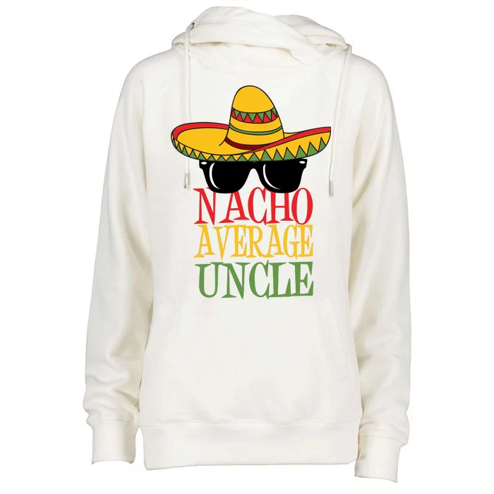 Nacho Average Uncle Womens Funnel Neck Pullover Hood