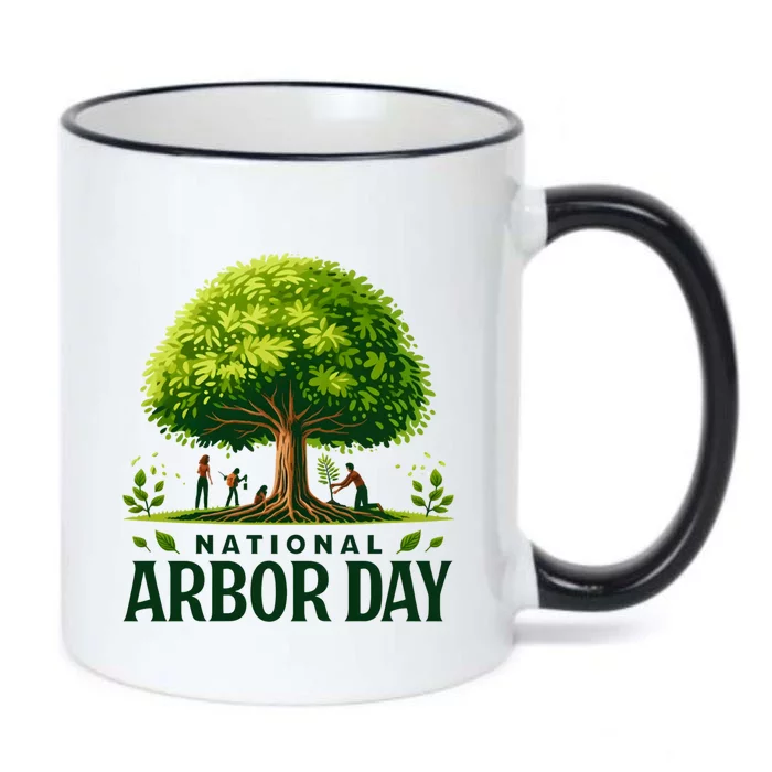 National Arbor Day Tree Care Happy Arbor Day Funny Gift Black Color Changing Mug