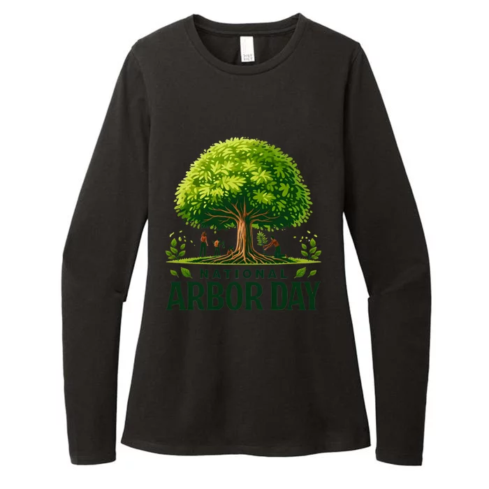 National Arbor Day Tree Care Happy Arbor Day Funny Gift Womens CVC Long Sleeve Shirt