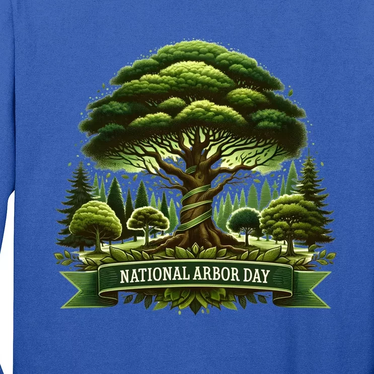 National Arbor Day Tree Care Happy Arbor Day Funny Gift Long Sleeve Shirt