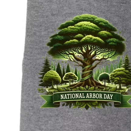 National Arbor Day Tree Care Happy Arbor Day Funny Gift Doggie 3-End Fleece Hoodie