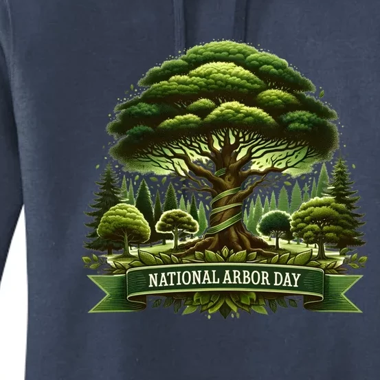 National Arbor Day Tree Care Happy Arbor Day Funny Gift Women's Pullover Hoodie