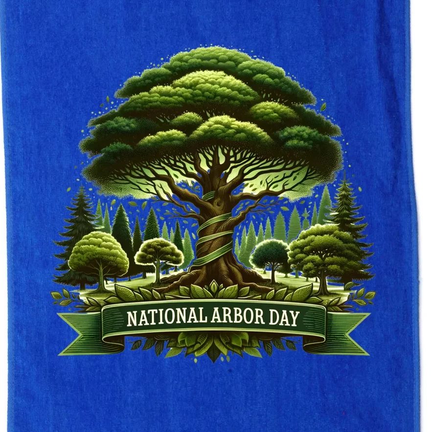 National Arbor Day Tree Care Happy Arbor Day Funny Gift Platinum Collection Golf Towel