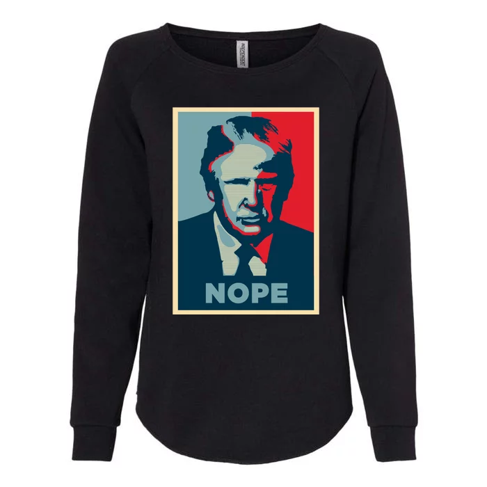 Donald Trump Nope Womens California Wash Sweatshirt