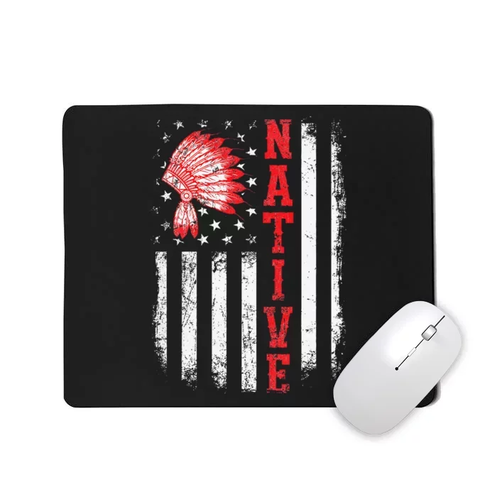 Native American Day USA Flag Cherokee Indigenous People Mousepad