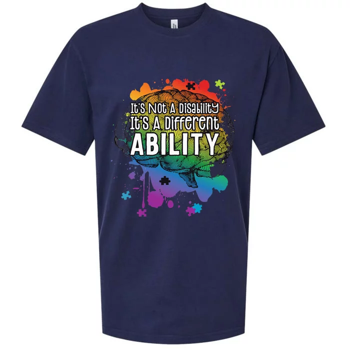 Not A Disability A Different Ability Autism Awareness Cute Sueded Cloud Jersey T-Shirt