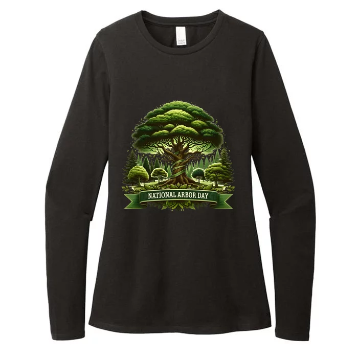 National Arbor Day Tree Care Happy Arbor Day Funny Gift Cool Gift Womens CVC Long Sleeve Shirt