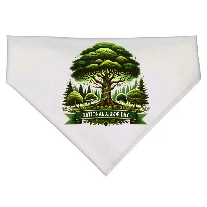 National Arbor Day Tree Care Happy Arbor Day Funny Gift Cool Gift USA-Made Doggie Bandana