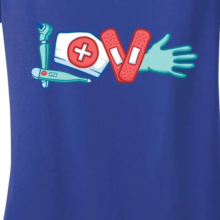 Nurse And Doctor Love Meaningful Gift Women's V-Neck T-Shirt