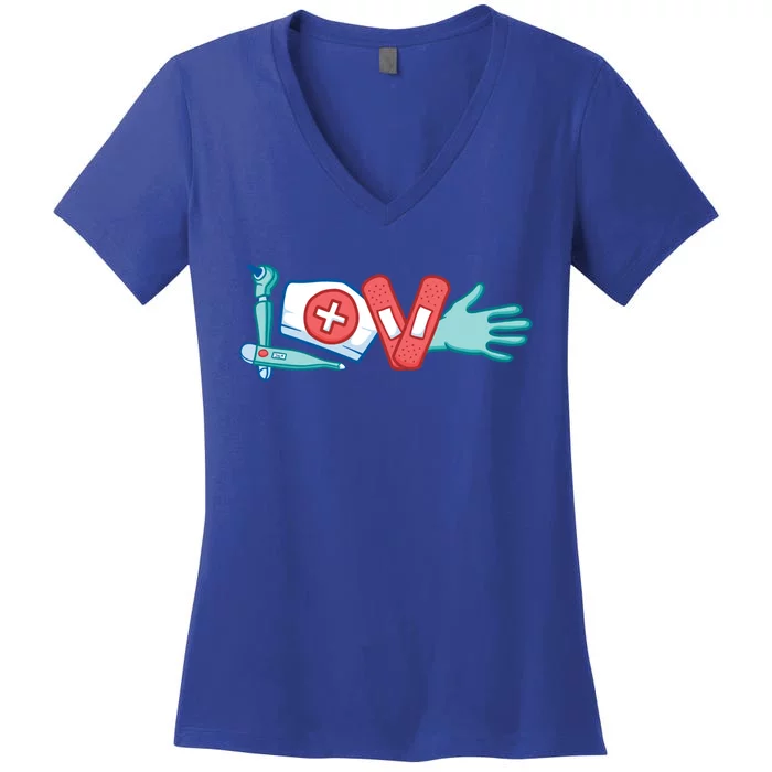 Nurse And Doctor Love Meaningful Gift Women's V-Neck T-Shirt