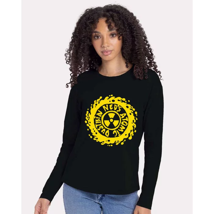 NedS Atomic Dust Bin Womens Cotton Relaxed Long Sleeve T-Shirt