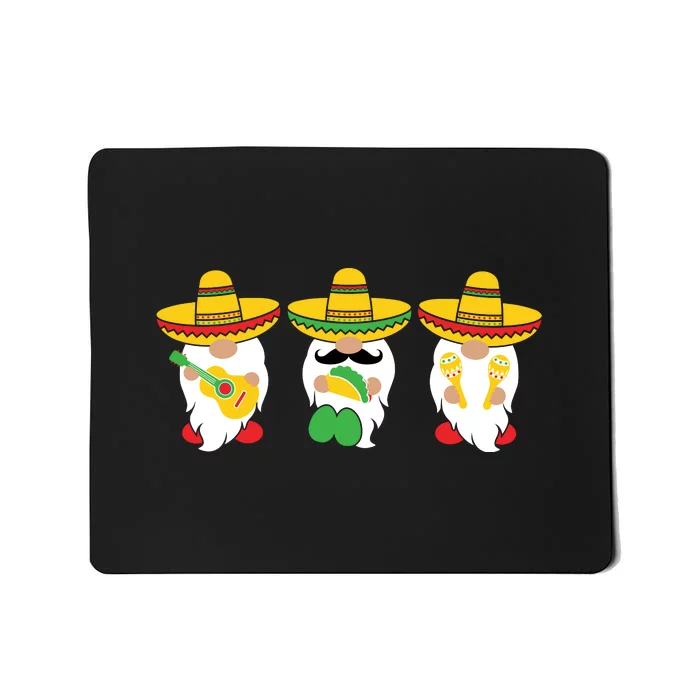 Funny Cinco De Mayo Gnome Tacos Mexican Gift Men Women Kids Mousepad