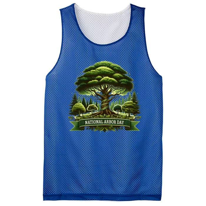 National Arbor Day Tree Care Happy Arbor Day Funny Gift Mesh Reversible Basketball Jersey Tank