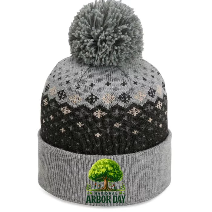 National Arbor Day Tree Care Happy Arbor Day Funny Gift The Baniff Cuffed Pom Beanie